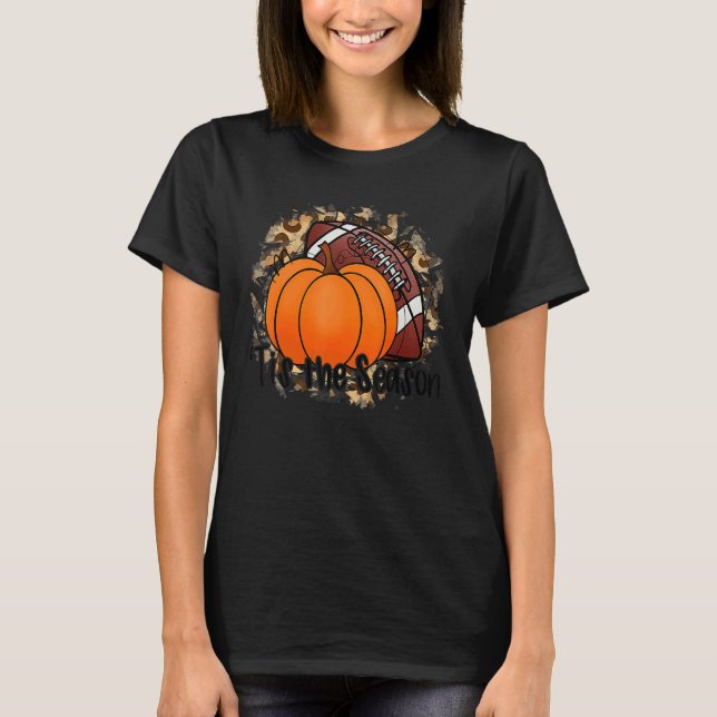 Tis The Season Pumpkin Leaf Latte Fall Thanksgivin T-Shirt (Vorderseite)