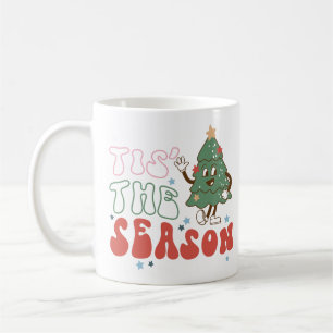 Tis The Season Retro Christmas Kaffeetasse