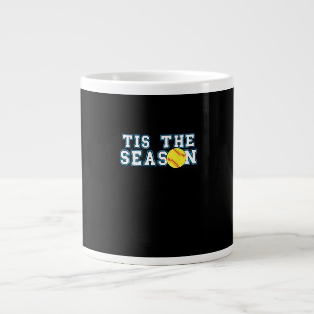 Tis The Season Softball Coach Creative Casual Jumbo-Tasse (Vorderseite)