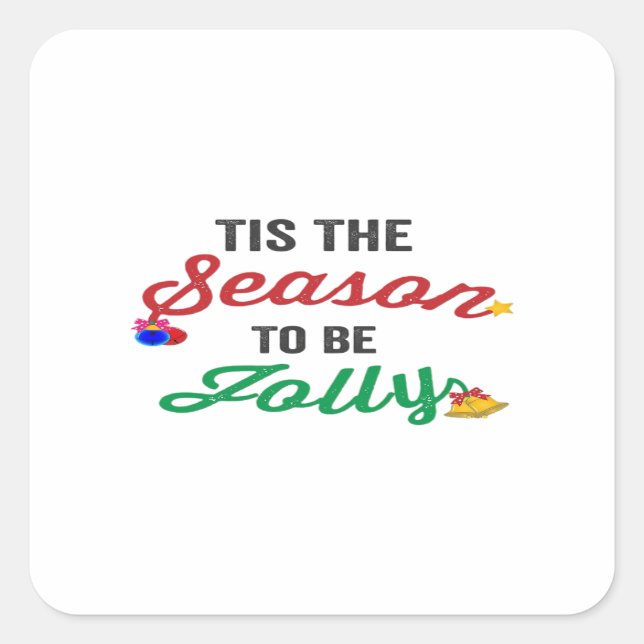 Tis The Season To Be Careful Classic Stickers (Vorderseite)