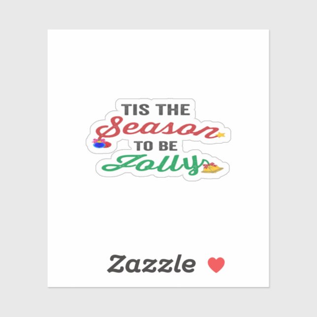 Tis The Season To Be Careful Classic Stickers Aufkleber (Blatt)