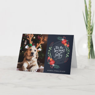 'Tis the Season to be Jolly   Foto-Weihnachtskarte Feiertagskarte