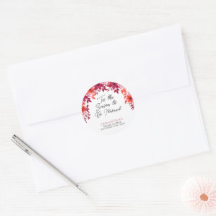 'Tis the Season to Be Married Florale Hochzeitsdus Runder Aufkleber
