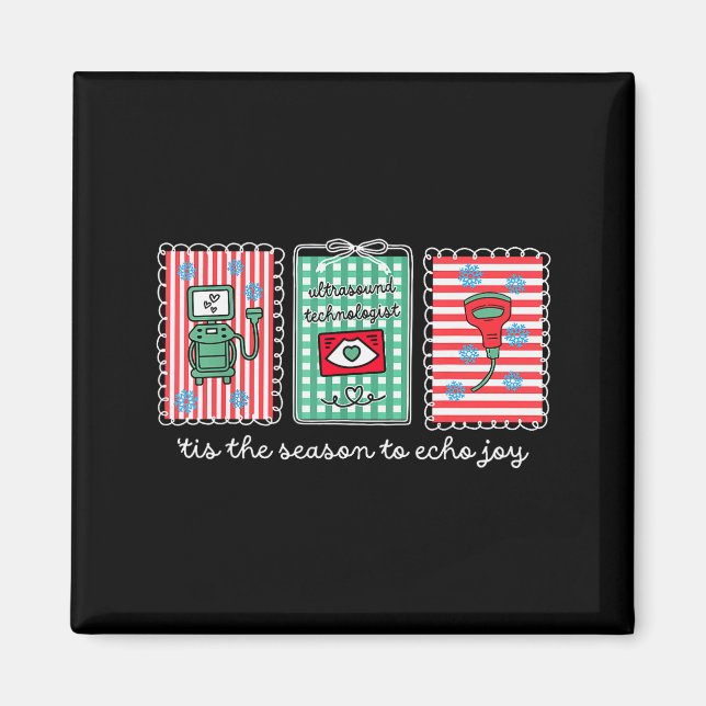 Tis The Season To Echo Joy Christmas Stamp Ultraso Magnet (Vorne)