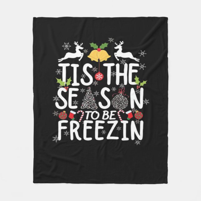 Tis The Season To Freezin Minimal Clean Fleecedecke (Vorderseite)
