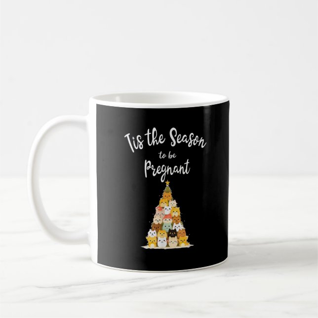 Tis The Season To Pregnant Cute Christmas Tree Men Kaffeetasse (Links)