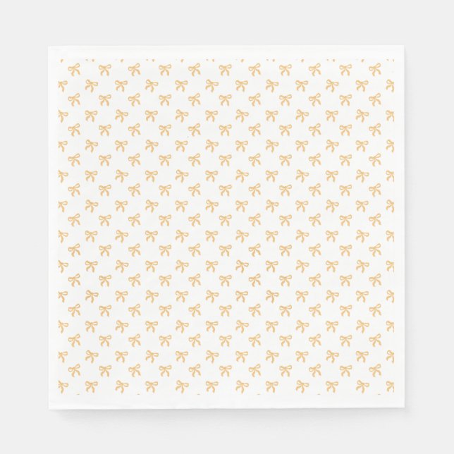 Tis' The Season To Sparkle Christmas Bow Gold Serviette (Vorderseite)