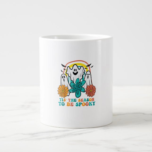 Tis The Season To Spooky Retro Halloween Women Jumbo-Tasse (Vorderseite)