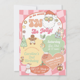 Tis the season two be jolly 2nd birthday invite. einladung