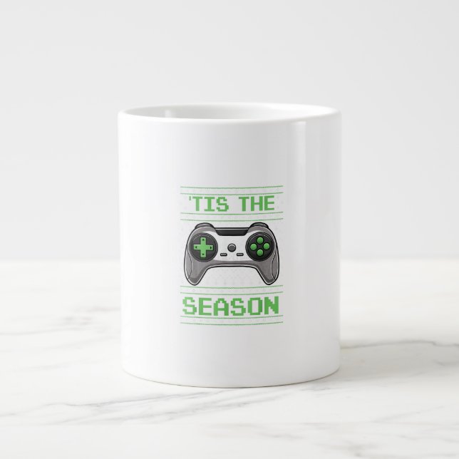 Tis The Season Video Games Christmas Xmas Gamer Jumbo-Tasse (Vorderseite)