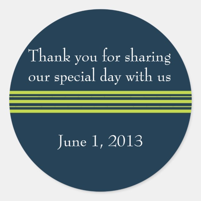 Tisbury - Marine und Green - Round Sticker (Vorderseite)