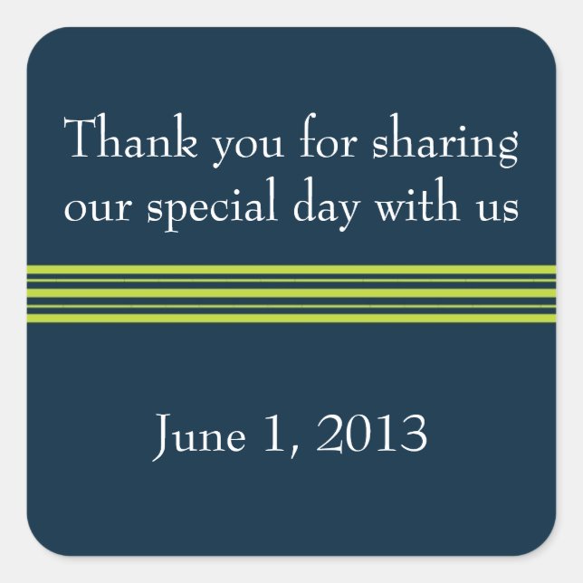 Tisbury - Marine und Green - Square Sticker (Vorderseite)