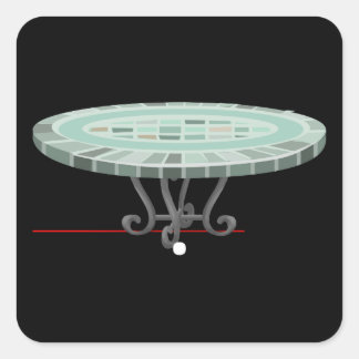 Tisch aus Mosaiksteinchen Quadratischer Aufkleber