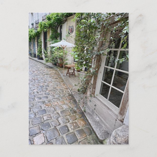 Tisch für Eine - Paris Postkarte (Vorderseite)