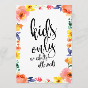 Tisch für Kinder - erschwingliches florales Boho-H Einladung