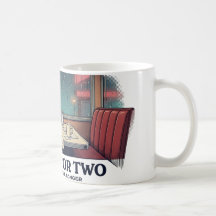 Tisch für Zwei Mitternachts-Diner-Kaffeetasse