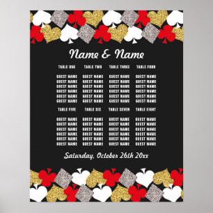 Tisch-Hochzeit-Poster Sitzordnung Vegas Casino Kar Poster