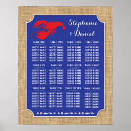 Tisch Hochzeitskrautfisch Boil Hummer Plakatsitze Poster