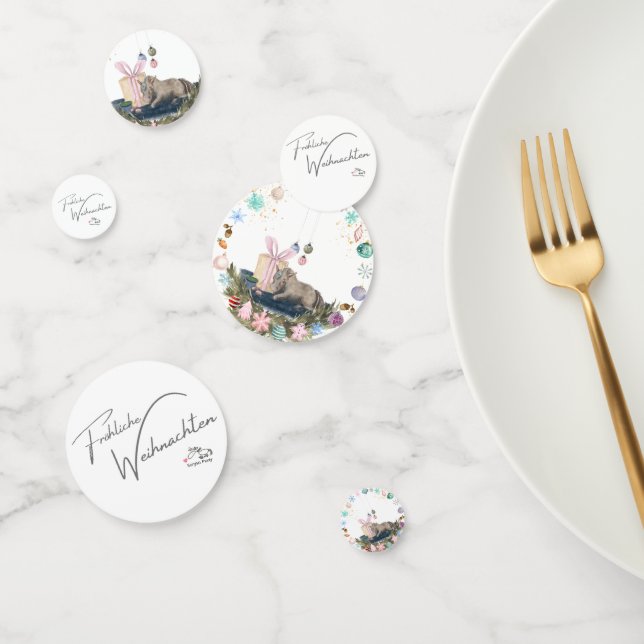 Tisch Konfetti Weihnachtsmotiv mit Pferd (Gruppe)