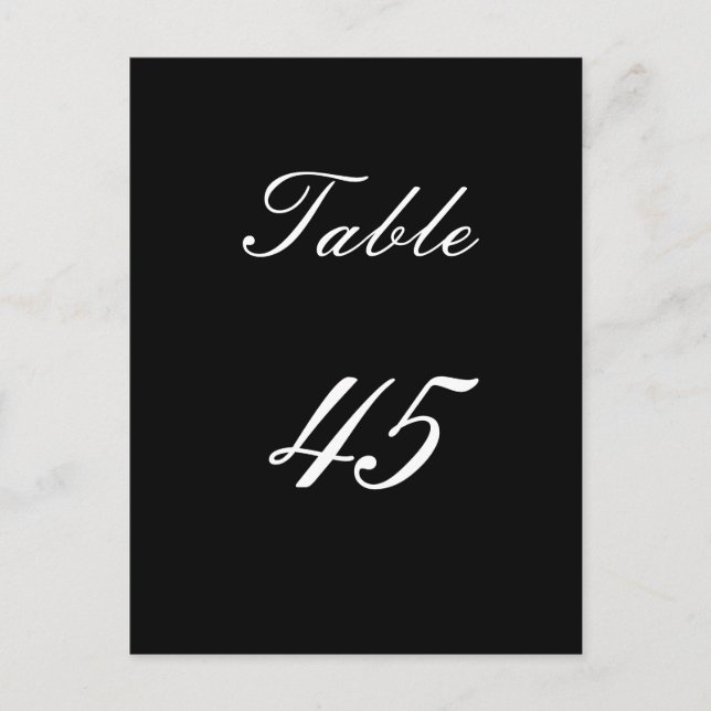 Tisch Nummer 45 Postkarte (Vorderseite)