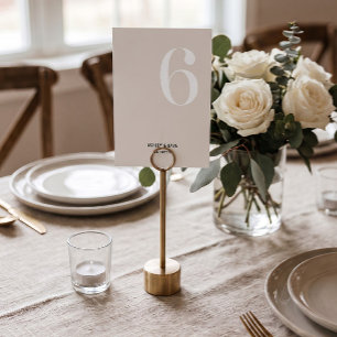 Tisch Nummer 6 Fette Beige Hochzeitstisch Nummer Einladung