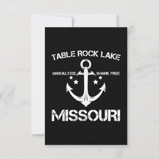 TISCH-ROCK-SEE MISSOURI-Camping Karte (Vorderseite)