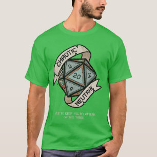 Tisch-Rollenspiel Vintage-Spiel Chaotisch Neutral T-Shirt