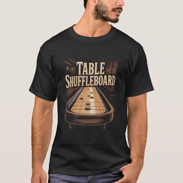 Tisch-Shuffleboard T-Shirt (Vorderseite)
