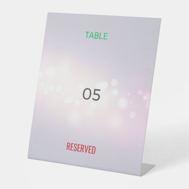 Tisch Tent Schild | Reserviert | Benutzerdefiniert (Vorderseite)