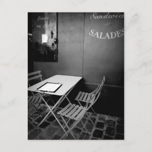 Tisch und Stühle aus dem Café Paris Postkarte