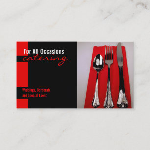 Tischanordnung Catering Food Business Card Visitenkarte