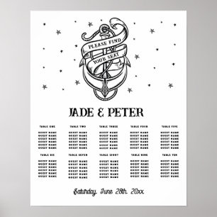 Tischdecke 10 Traditioneller Tattoo Anker Poster