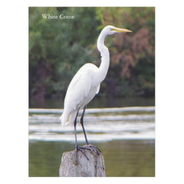 Tischdecke aus weißem Kranich