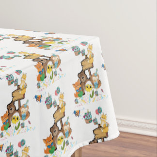 Tischdecke, Happy Birthday Teddy Bear Fox Chicks Tischdecke