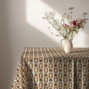 Tischdecke im Mittelalter-Stil Kupfer & Rosa Bloom
