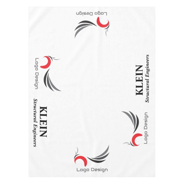 Tischdecke mit Ihrem Logo und Text (Vorderseite)