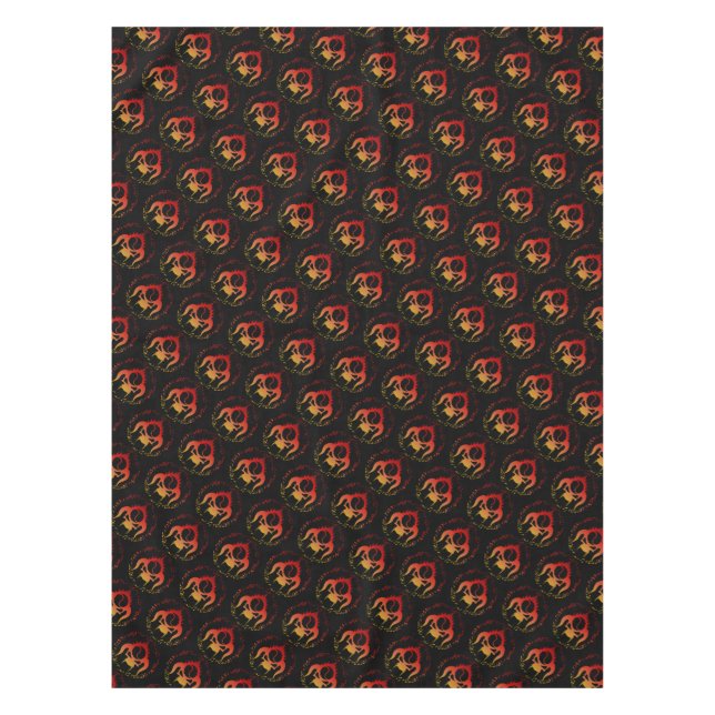 Tischdecke mit sieben tödlichen Sünden (Vorderseite)