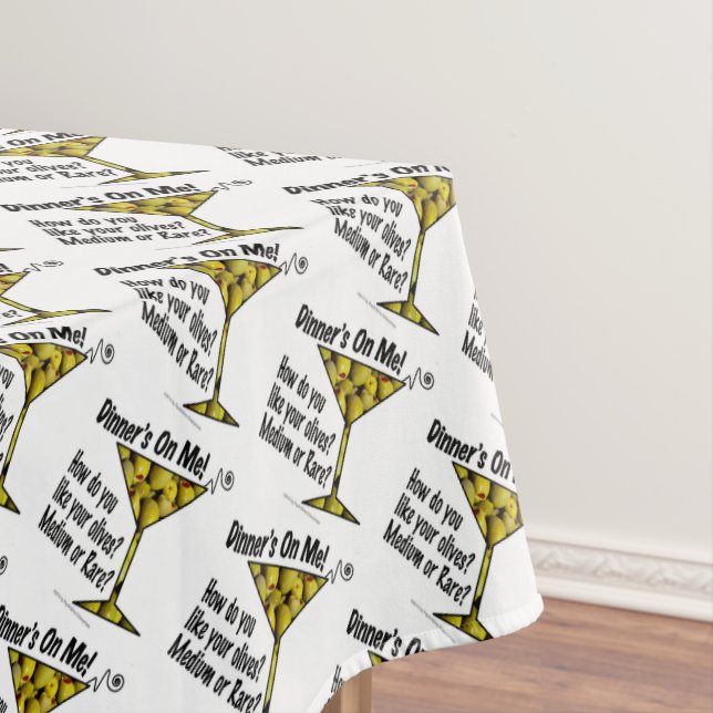 TISCHDECKE-- MITTLERE oder SELTENE MARTINI-OLIVEN? Tischdecke (Beispiel)