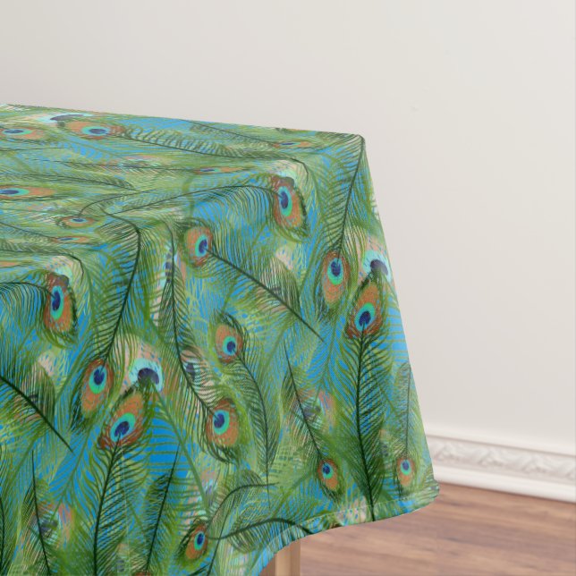 Tischdecke-Pfau Federn Tischdecke (Beispiel)