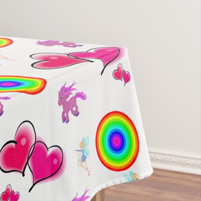 Tischdecke Rosa Herzen (Beispiel)