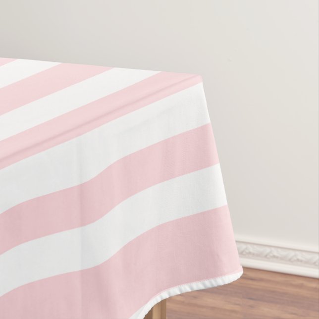 Tischdecke Rosa & Weiß gestreift (Beispiel)