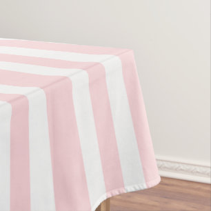 Tischdecke Rosa & Weiß gestreift
