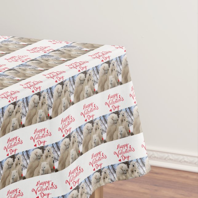 Tischdecke Valentinstag Eisbär (Beispiel)