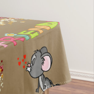Tischdecke Valentinstag Freunde Maus