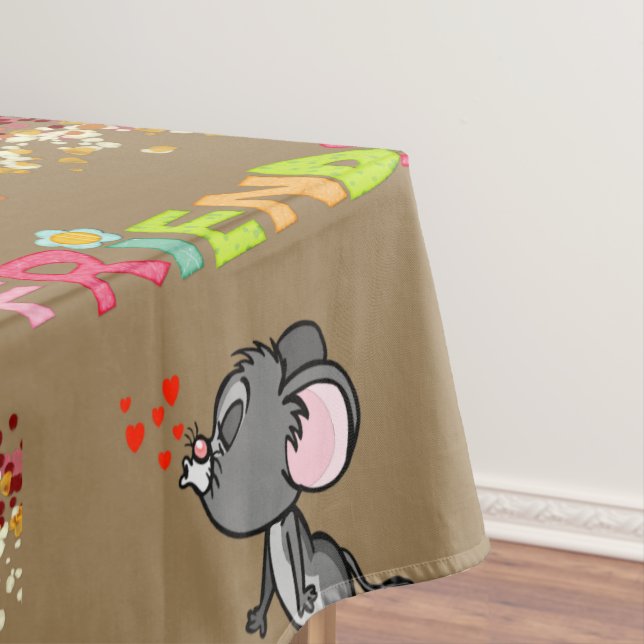 Tischdecke Valentinstag Freunde Maus (Beispiel)