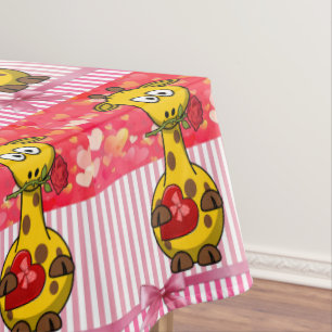 Tischdecke Valentinstag Giraffe