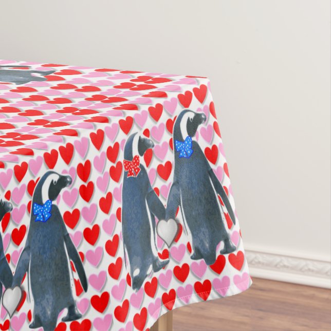 Tischdecke Valentinstag Pinguin (Beispiel)