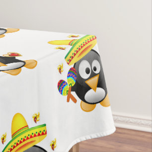 Tischdecke Valentinstag Pinguin Herzen