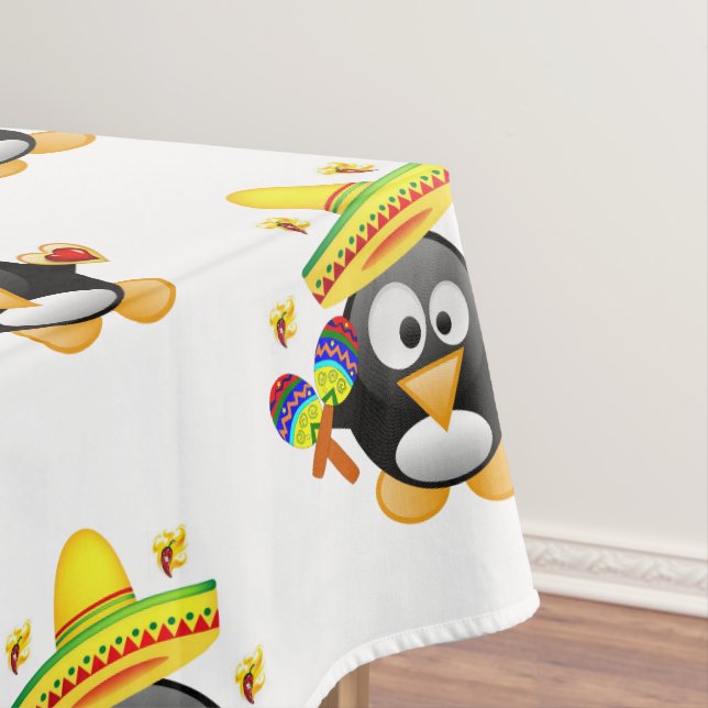 Tischdecke Valentinstag Pinguin Herzen (Beispiel)