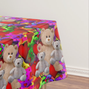 Tischdecke Valentinstag Teddybär